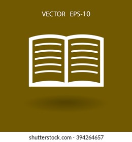 Flat icon of book