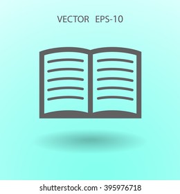 Flat icon of book