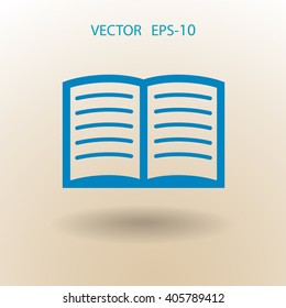 Flat icon of book