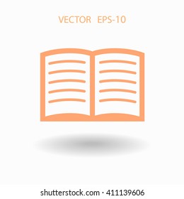 Flat icon of book