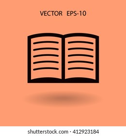 Flat icon of book