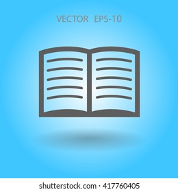 Flat icon of book