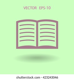 Flat icon of book