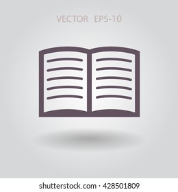 Flat icon of book