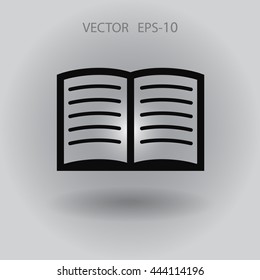 Flat icon of book