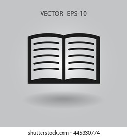 Flat icon of book
