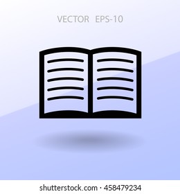 Flat icon of book