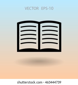 Flat icon of book