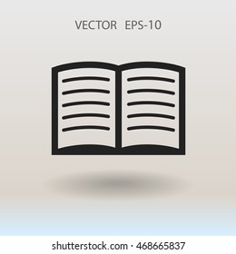 Flat icon of book