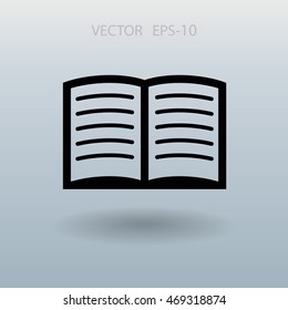 Flat icon of book