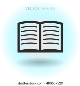 Flat icon of book