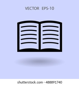 Flat icon of book