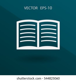 Flat icon of book. vector illustration