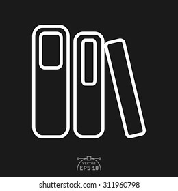 Flat icon of books.