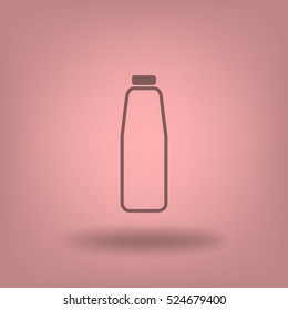 Icono plano. Botella. Leche.