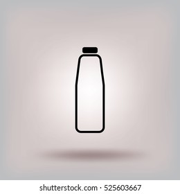 Flat icon. Bottle. Dairy.