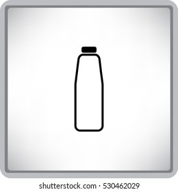 Icono plano. Botella. Leche.