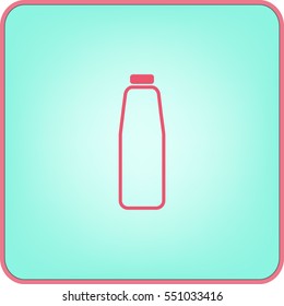 Flat icon. Bottle. Dairy.