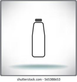 Flat icon. Bottle. Dairy.