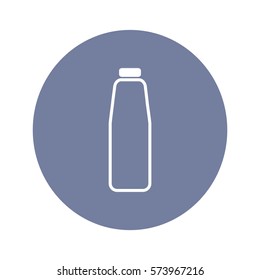 Flat icon. Bottle. Dairy.