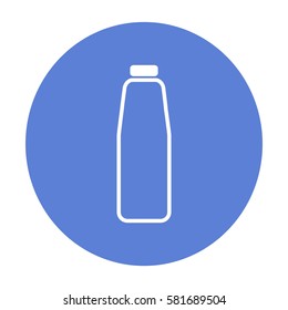 Flat icon. Bottle. Dairy.