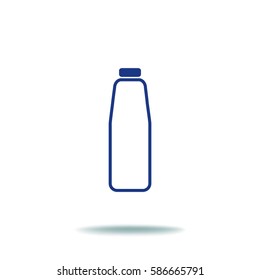Flat icon. Bottle. Dairy.
