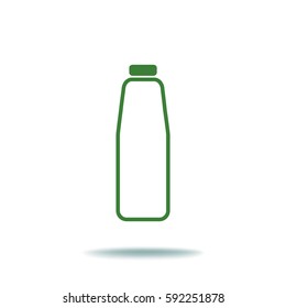 Flat icon. Bottle. Dairy.