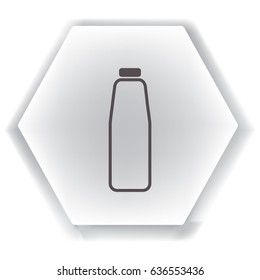 Flaches Symbol. Flasche. Milch.