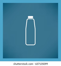 Icono plano. Botella. Leche.