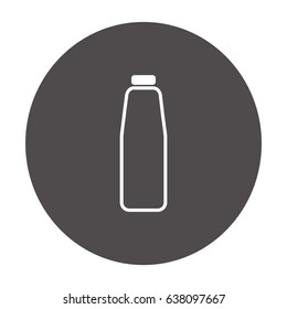 Flat icon. Bottle. Dairy.