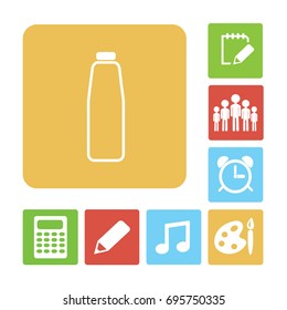 Flat icon. Bottle. Dairy.
