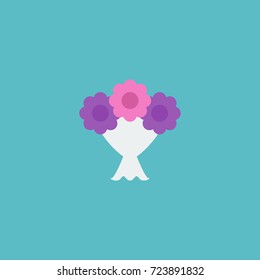 Flat Icon Bouquet Element. Vector Illustration Of Flat Icon Posy Isolated On Clean Background. Can Be Used As Bouquet, Flower And Posy Symbols.