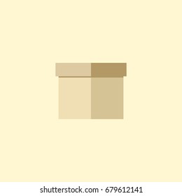 Flat Icon Box Element. Vector Illustration Of Flat Icon Case  Isolated On Clean Background. Can Be Used As Box, Packaging And Parcel Symbols.