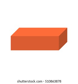 Flat icon brick. Vector illustration.
