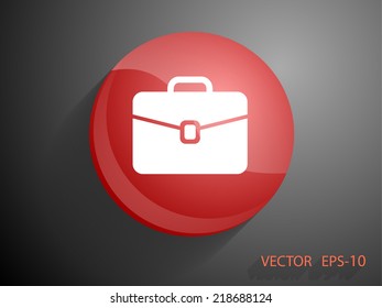 Flat icon of briefcase