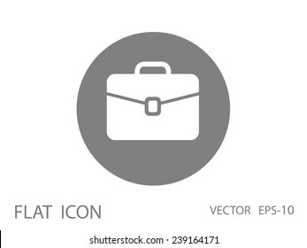 Flat icon of briefcase