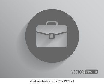 Flat icon of briefcase