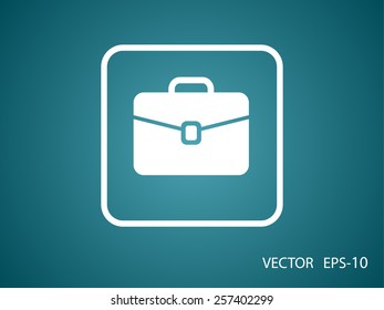 Flat icon of briefcase