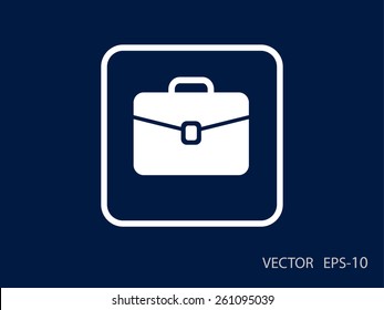 Icono plano de la cartera de documentos