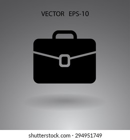 Flat icon of briefcase