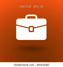Flat icon of briefcase