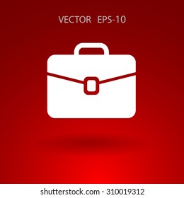 Flat icon of briefcase