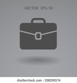 Flat icon of briefcase