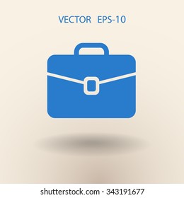 Flat icon of briefcase