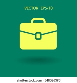 Flat icon of briefcase