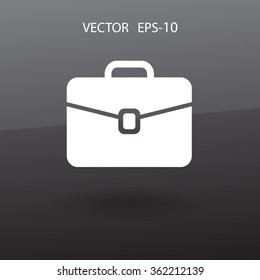 Flat icon of briefcase