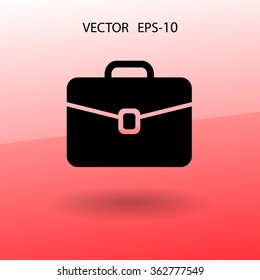 Flat icon of briefcase