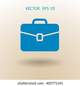 Flat icon of briefcase