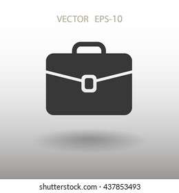 Flat icon of briefcase