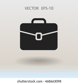 Flat icon of briefcase